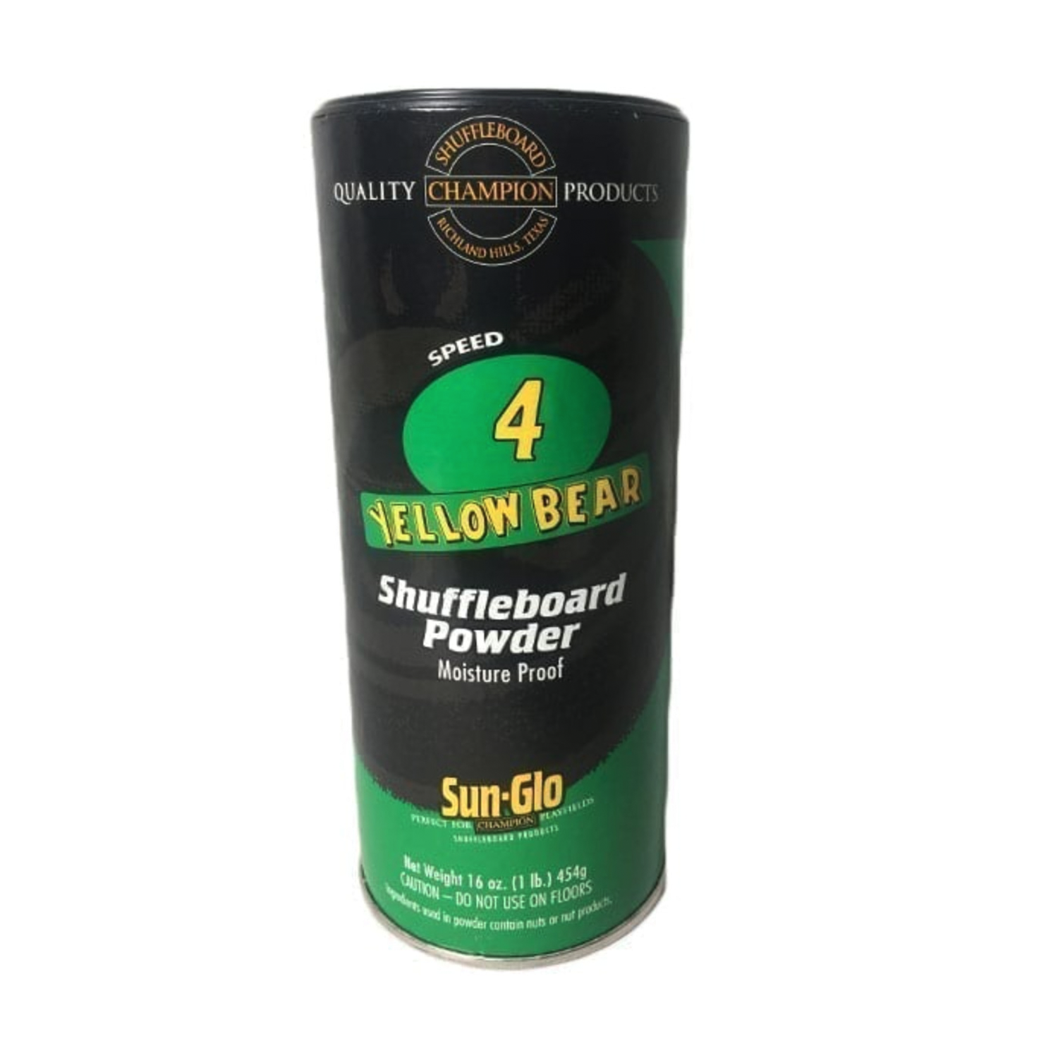 Sun-Glo Speed 4 Shuffleboard Powder, Yellow Bear (24 cans) image